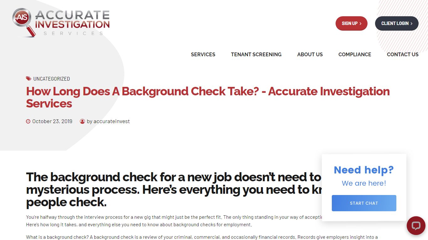 How Long Does A Background Check Take? - Accurate Investigation Services